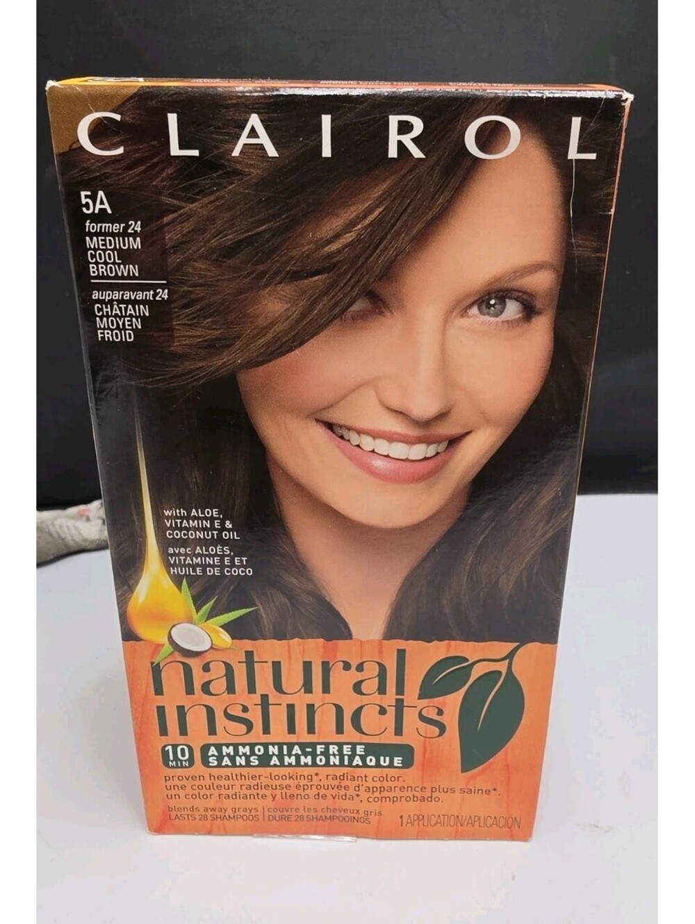 Clairol Natural Instincts 5A Medium Cool Brown Former 24 New